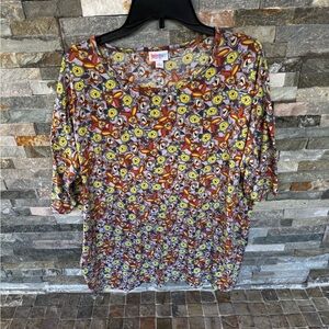 Winnie the Pooh Lularoe Colorful Graphic Print Tunic Top
